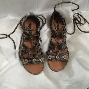 Lace up sandals